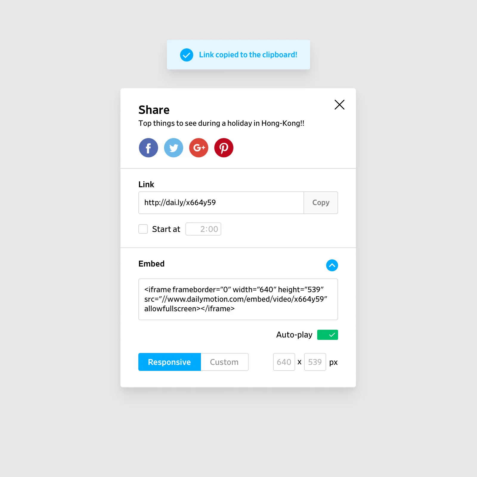 Share & Embed