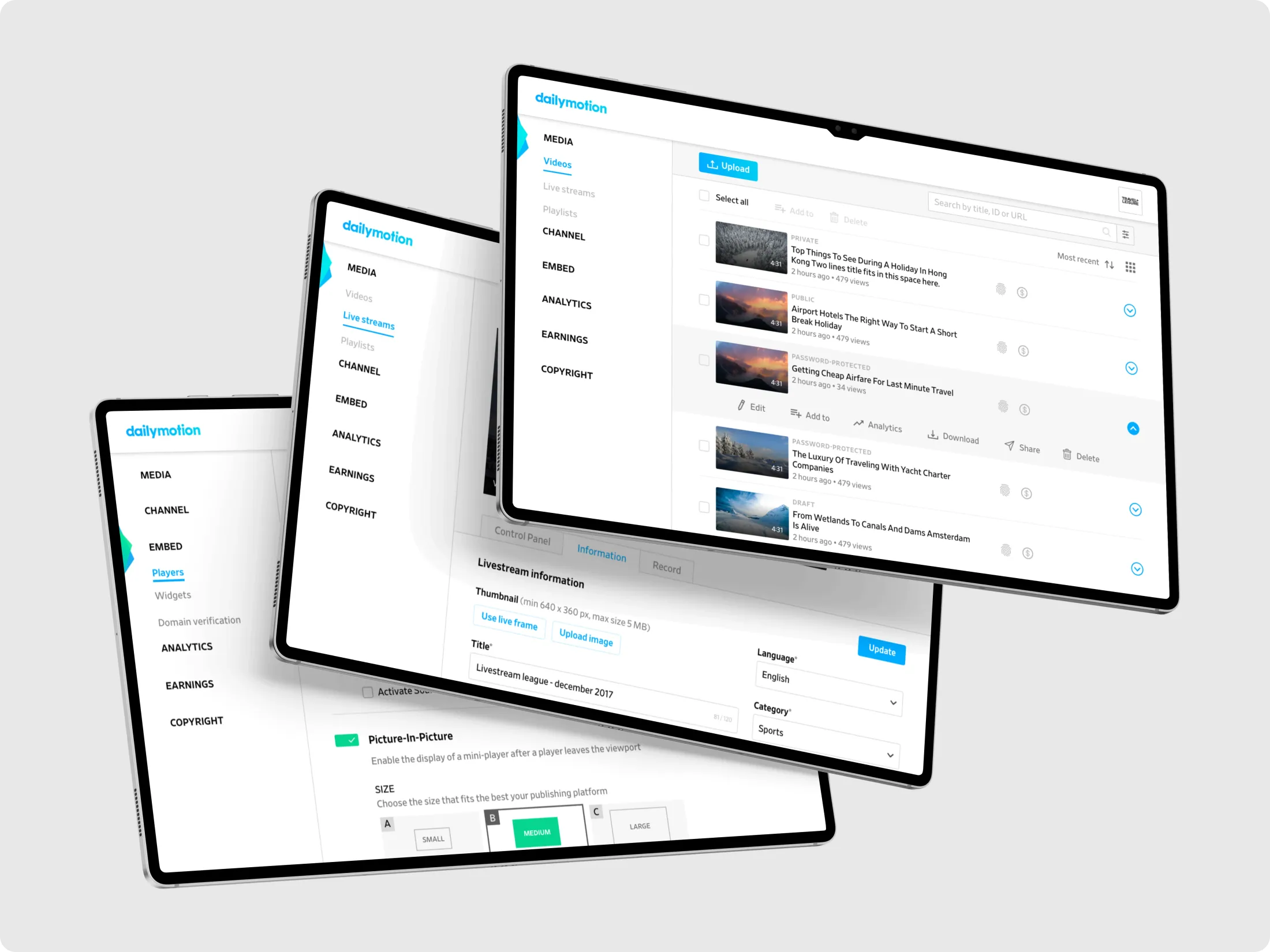 Dailymotion — UI